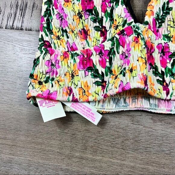 NWT PINK Victoria’s Secret Smocked Triangle Bra - Picture 5 of 5